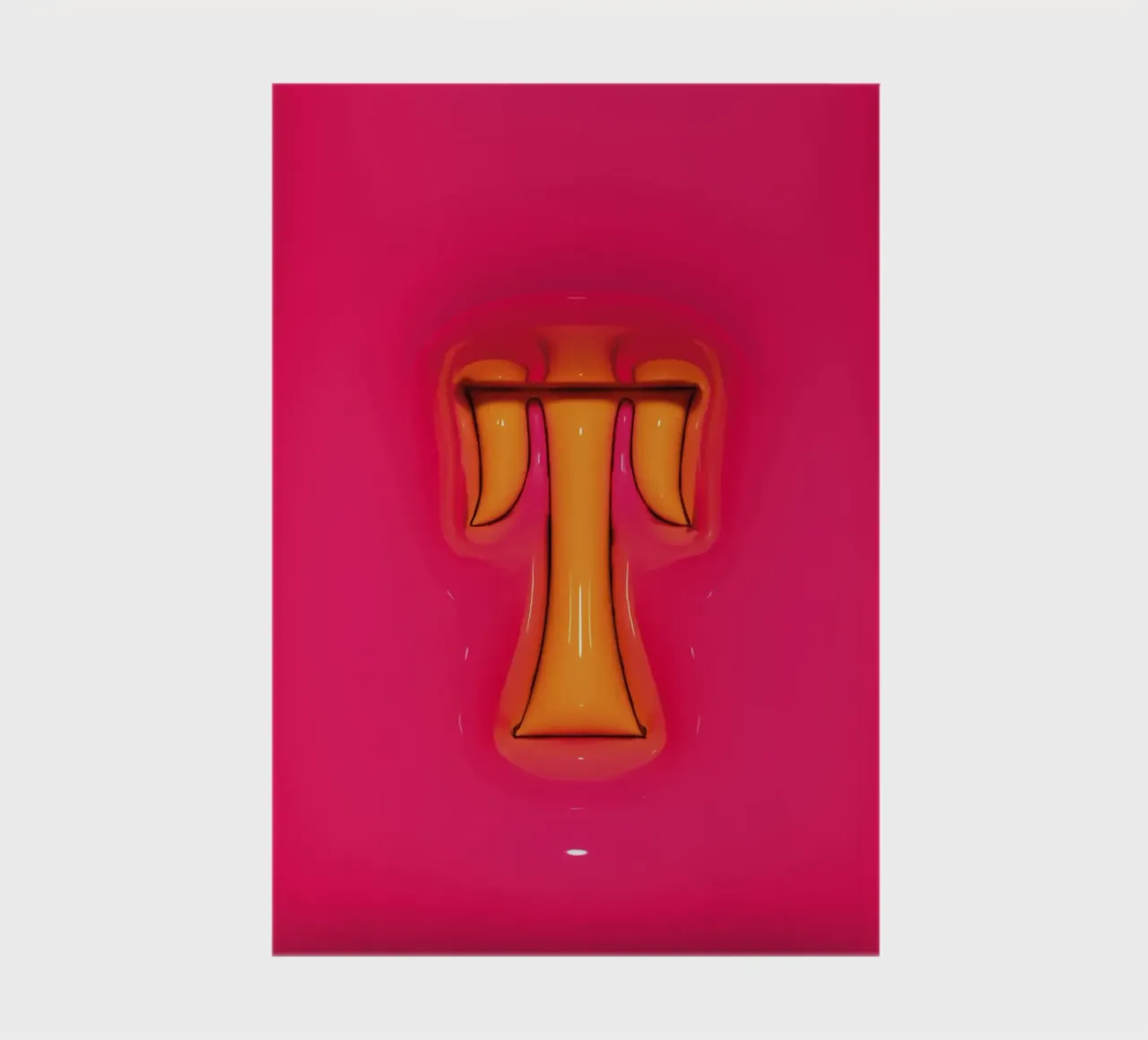 Bubblegum Inflate Initials T Pink notebook by Malou-Studio