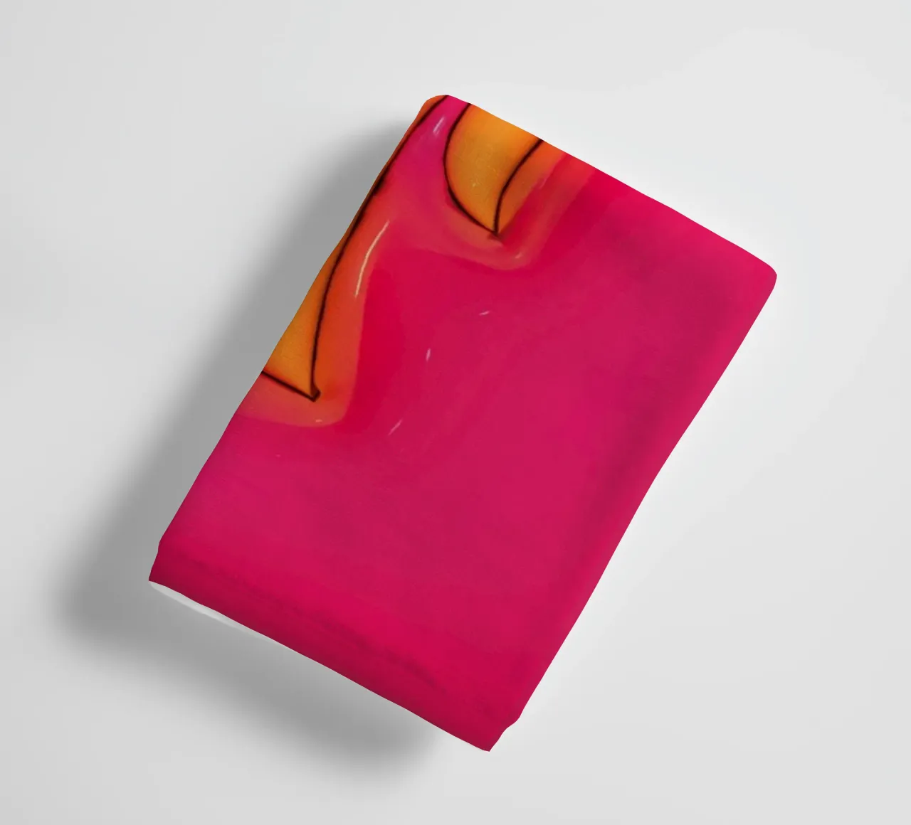 Bubblegum Inflate Initials T Pink towel by Malou-Studio