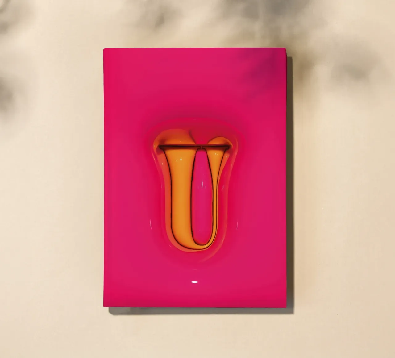 Bubblegum Inflate Initials U Pink notebook by Malou-Studio