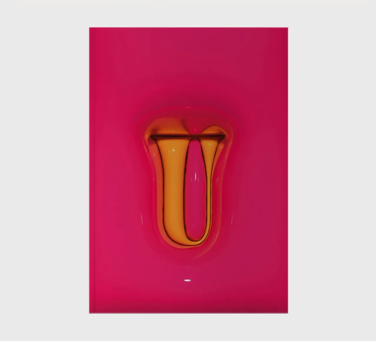 Bubblegum Inflate Initials U Pink notebook by Malou-Studio