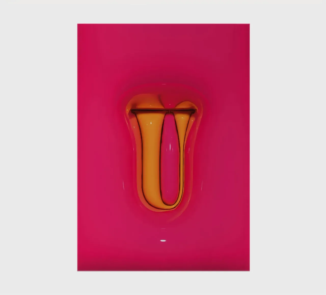 Bubblegum Inflate Initials U Pink notebook by Malou-Studio