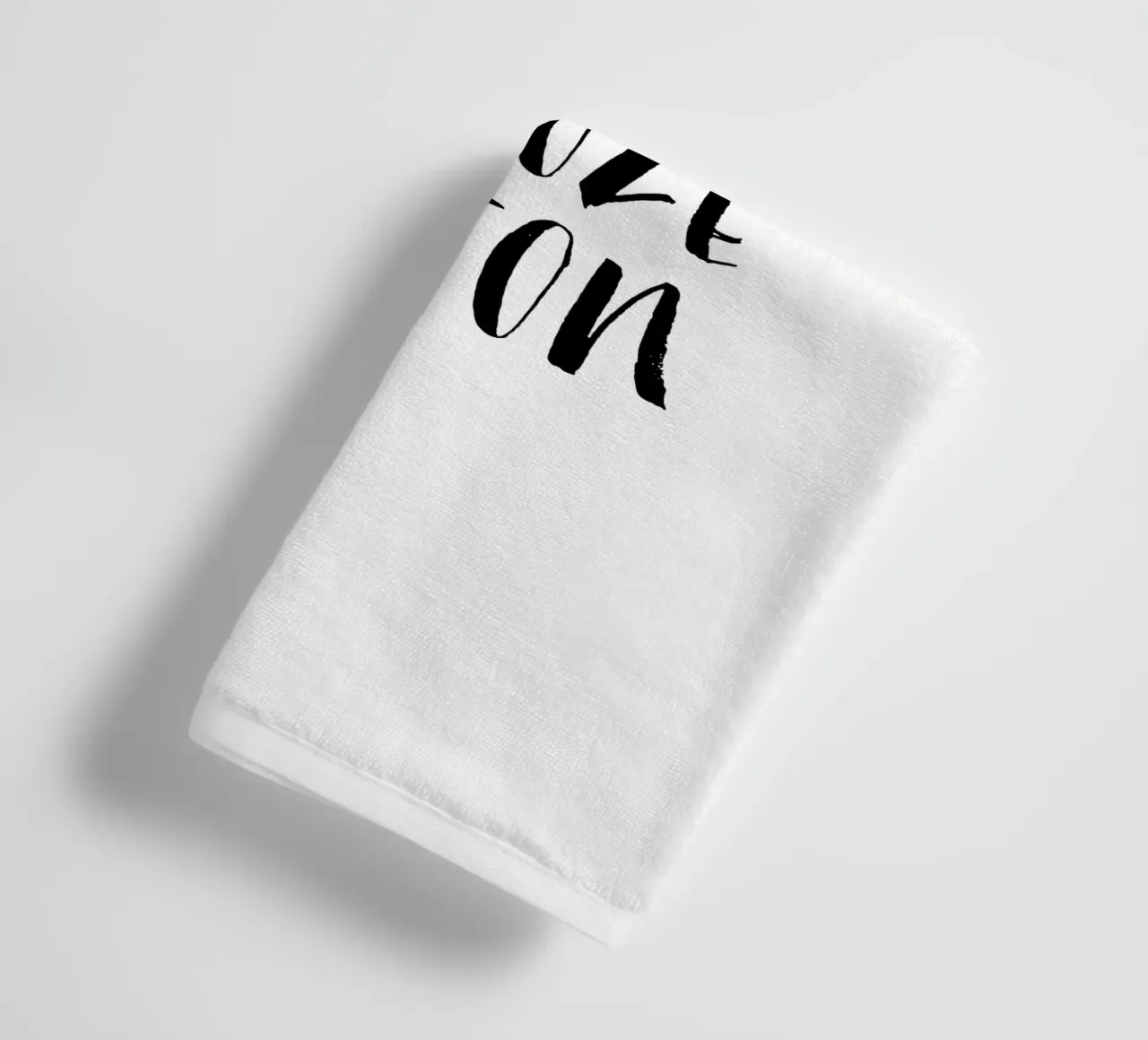 Good Morning Snooze Button Typography Design Monochrome towel by THE MOTIVATED TYPE