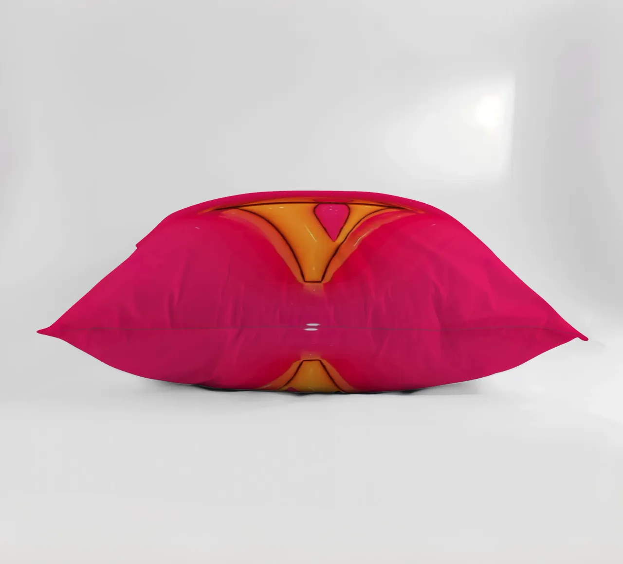 Gonfiaggio Bubblegum Iniziali V Rosa cuscino da Malou-Studio