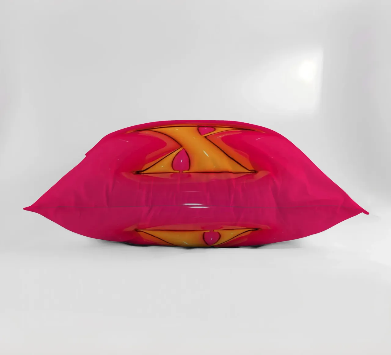 Bubblegum Inflate Initials X Pink decorative cushion by Malou-Studio