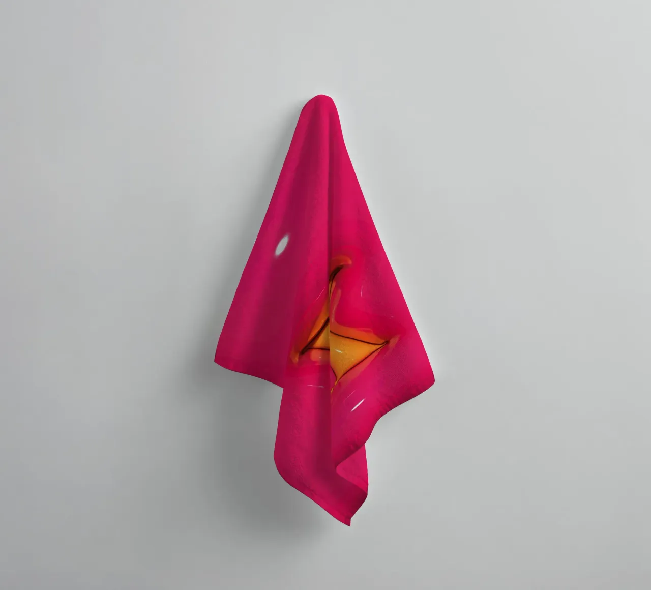 Bubblegum Inflate Initials X Pink towel by Malou-Studio