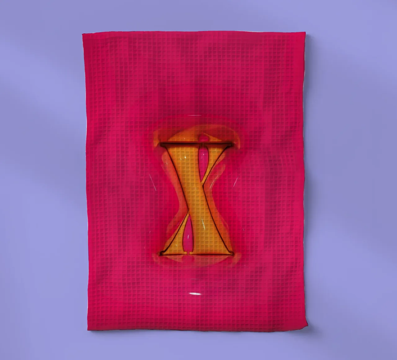 Gonflable Bubblegum Initiales X Rose torchon de Malou-Studio