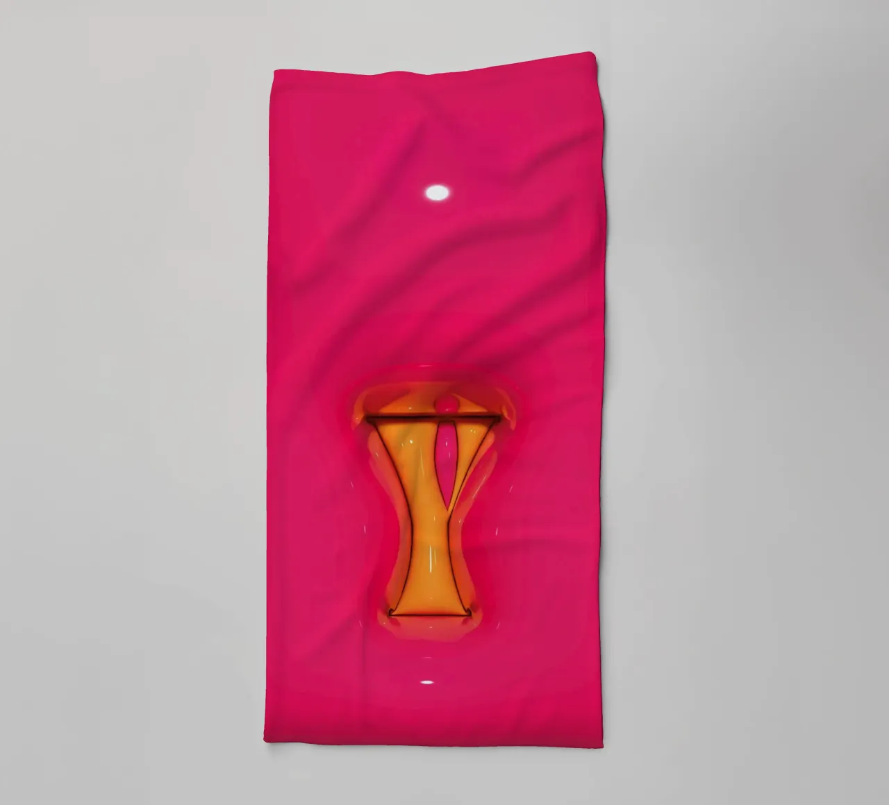 Bubblegum Inflate Initials Y Pink towel by Malou-Studio