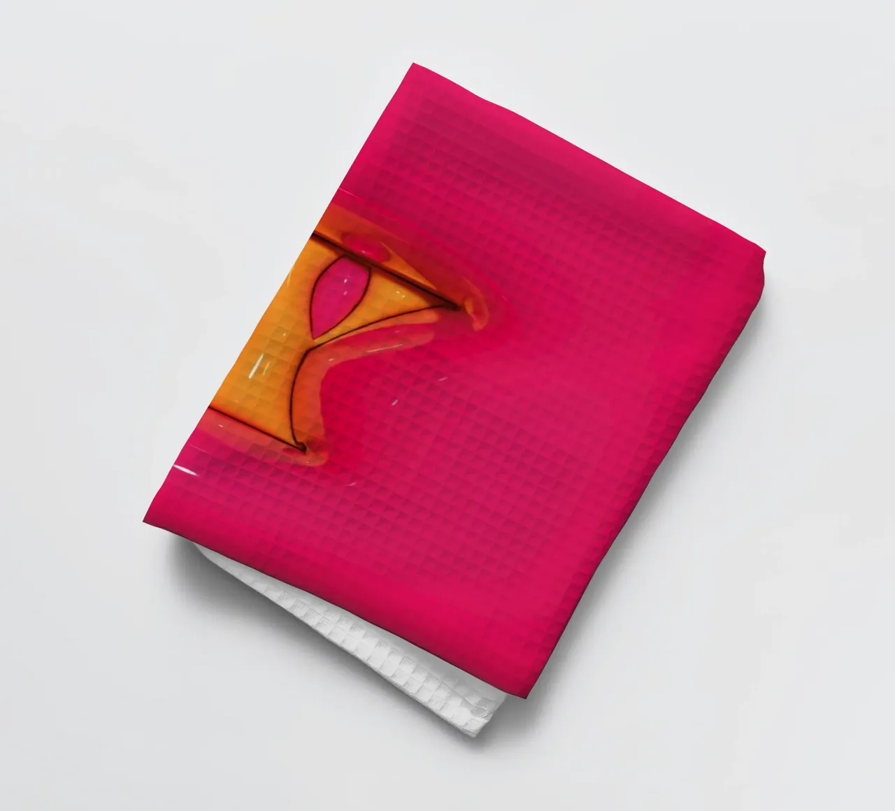 Bubblegum Inflate Initials Y Pink tea towel by Malou-Studio