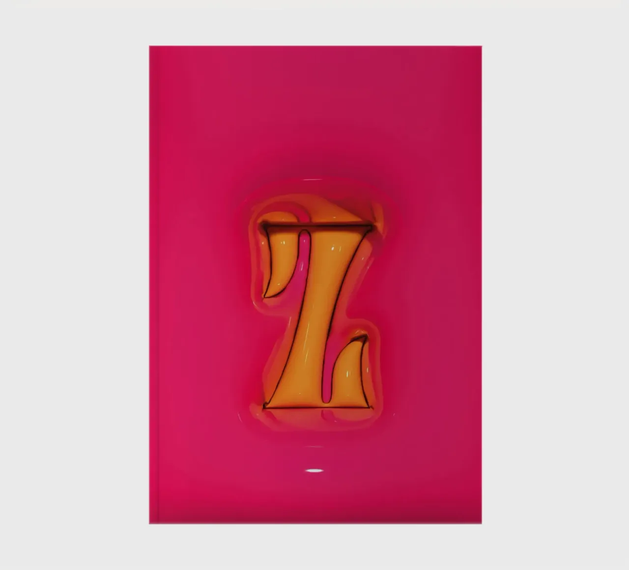 Bubblegum Inflate Initials Z Pink notebook by Malou-Studio