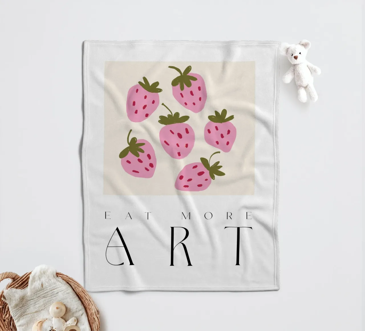 Eat More Art coperta in pile da treechild