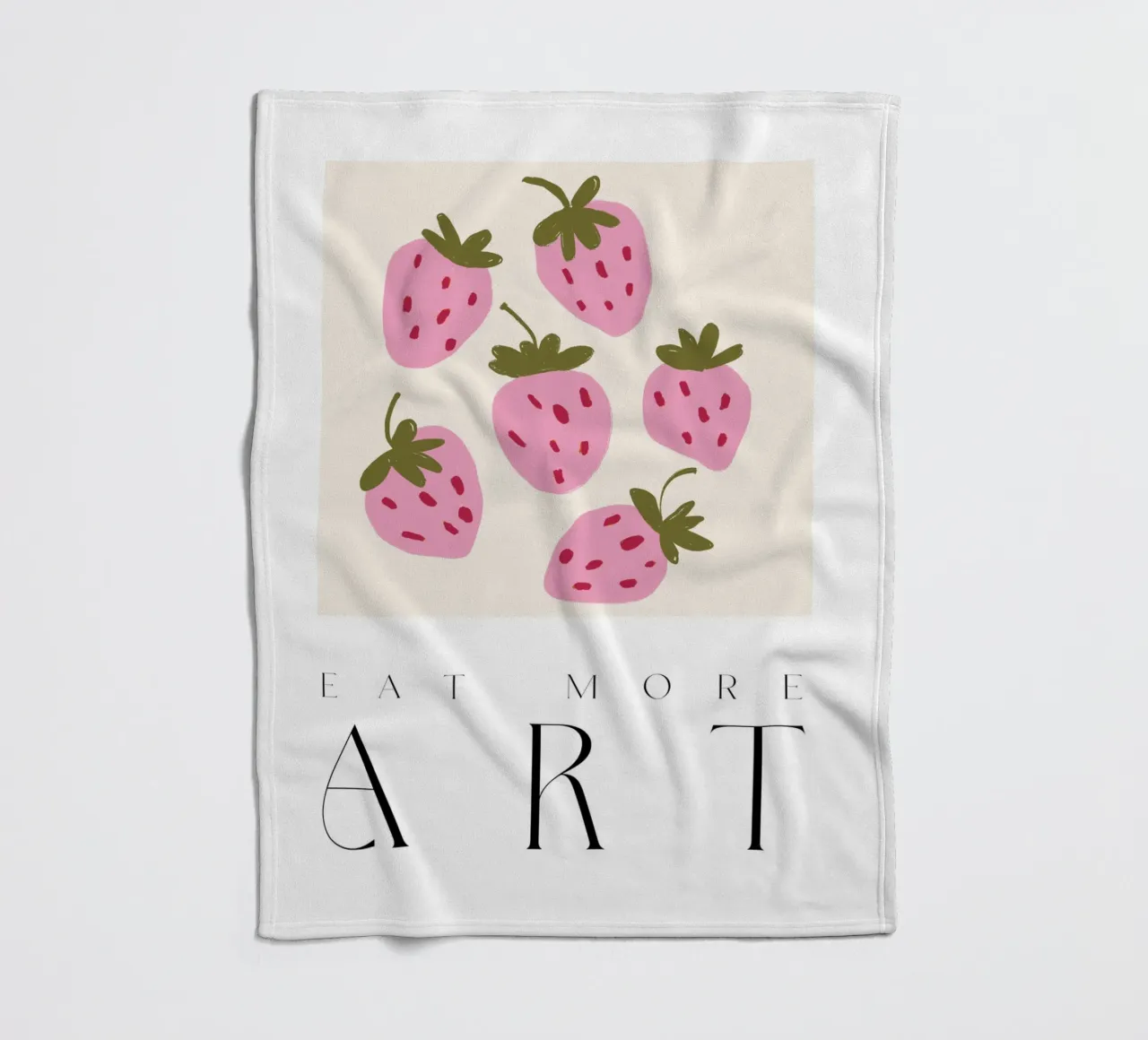 Eat More Art coperta in pile da treechild