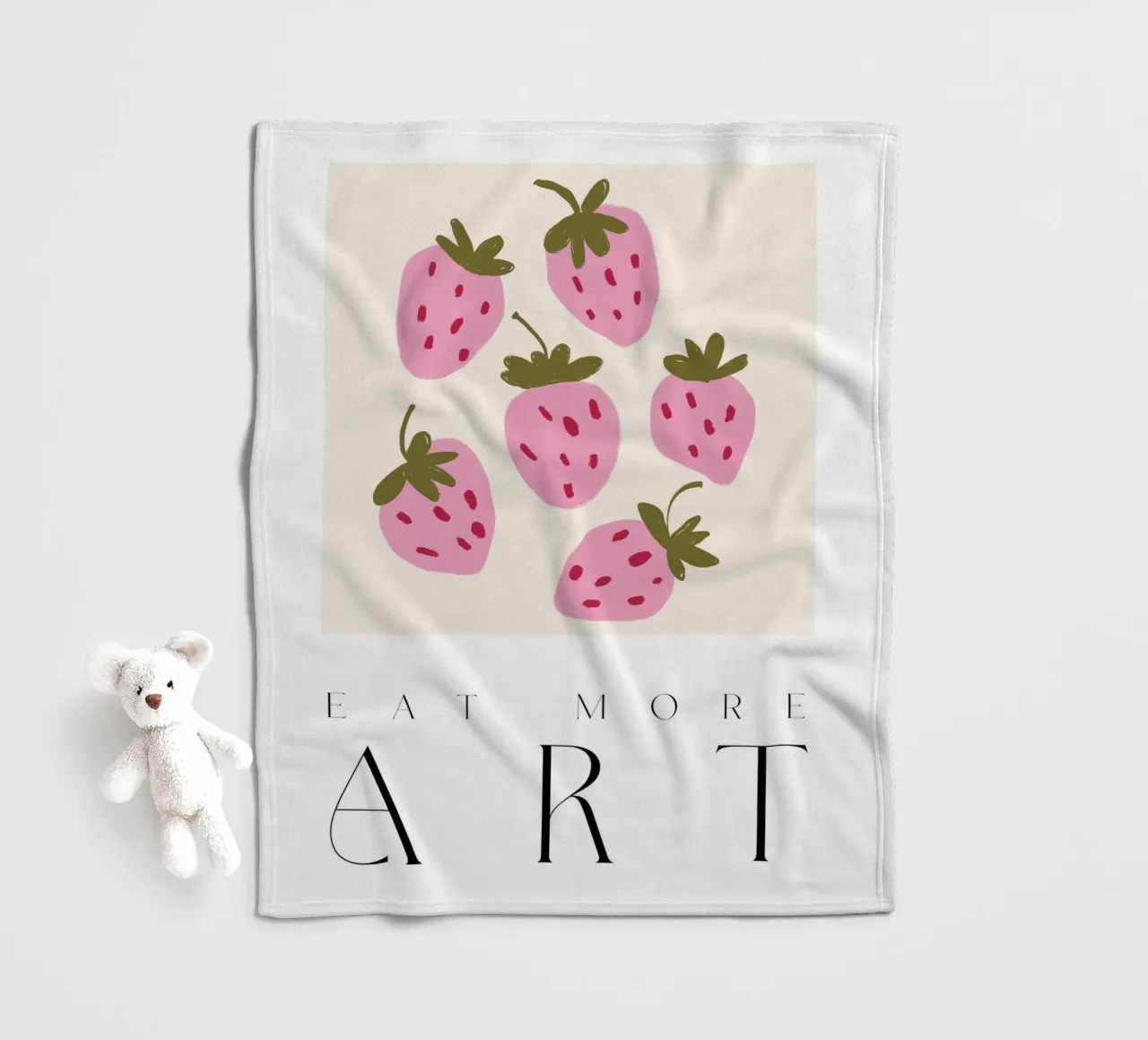 Eat More Art coperta in pile da treechild
