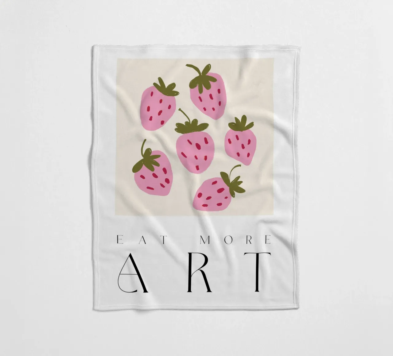 Eat More Art coperta in pile da treechild