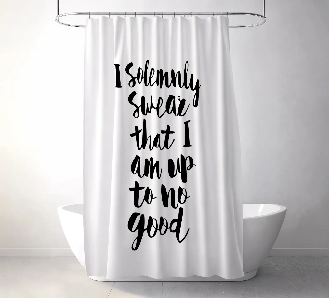 Juro solemnemente que no estoy tramando nada bueno cortina de baño de THE MOTIVATED TYPE