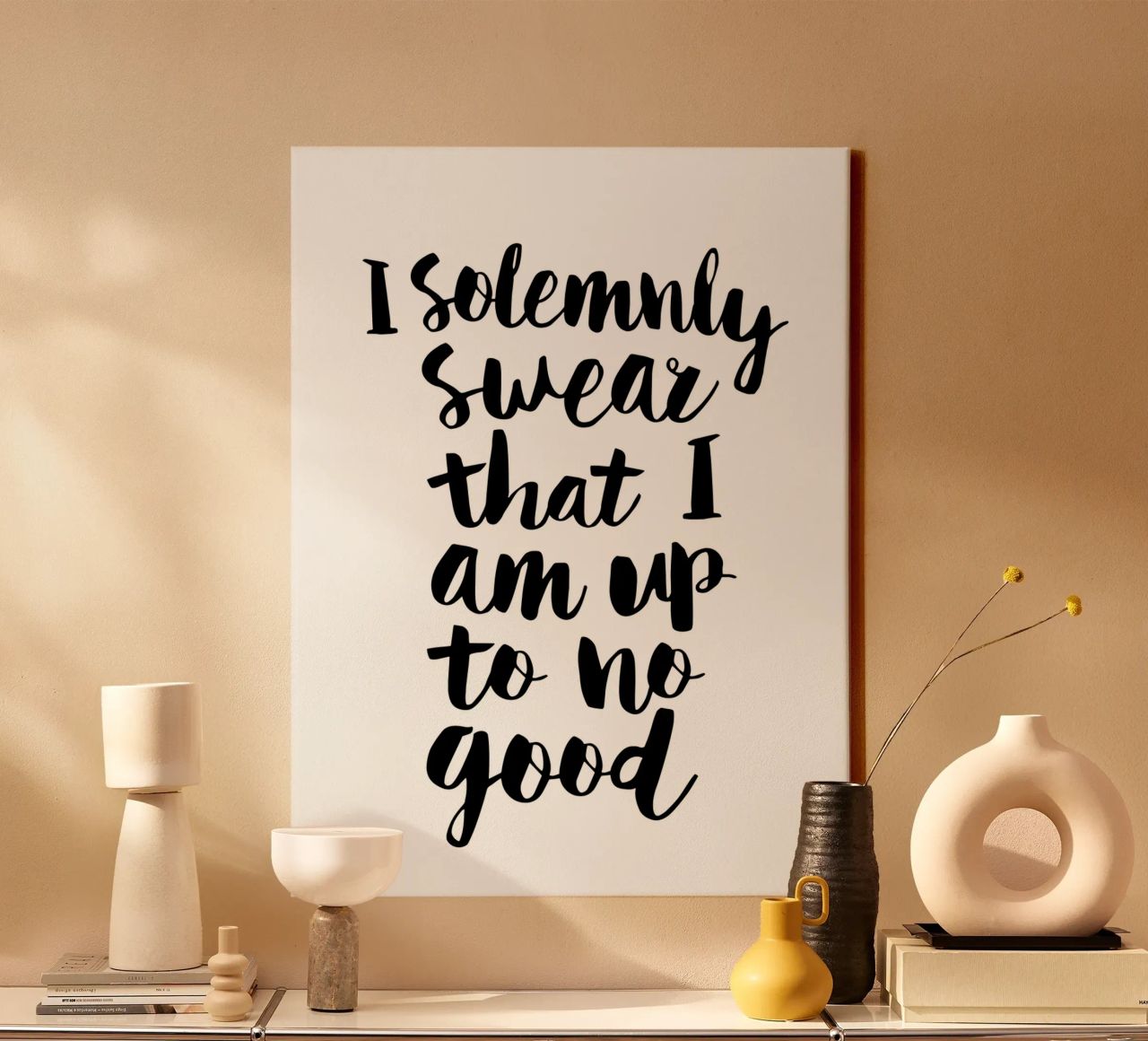 Giuro solennemente che non sto combinando nulla di buono tela da THE MOTIVATED TYPE