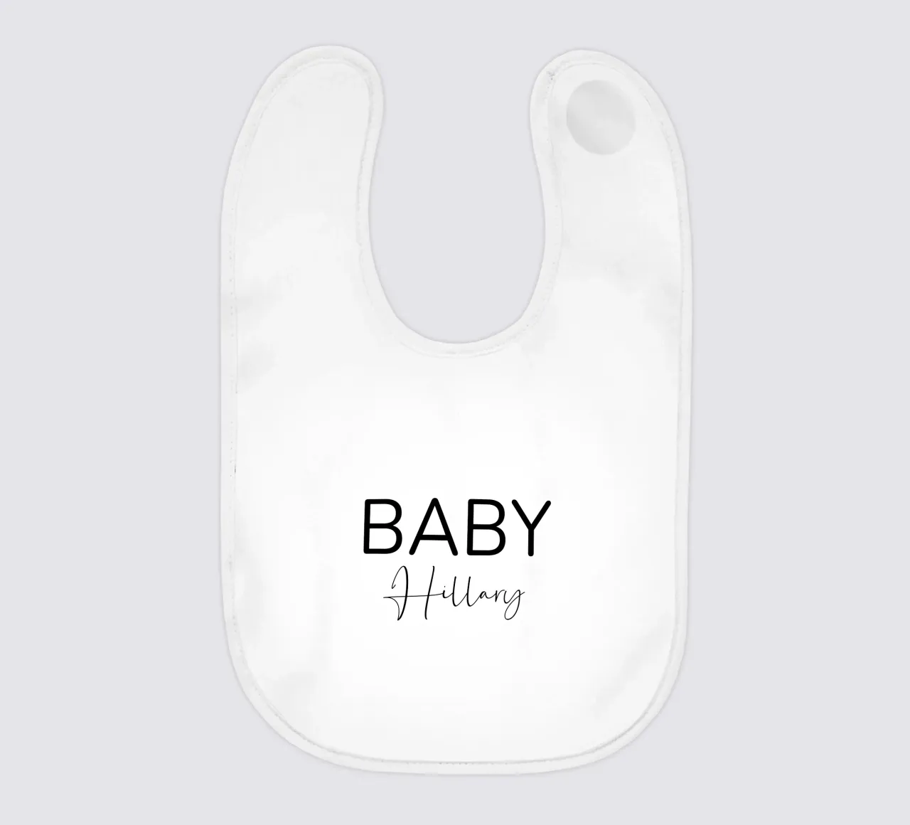 Nome personalizzato del bambino bavaglino da Personalized Art