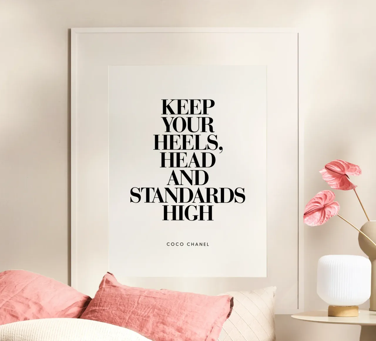 Houd je hielen, hoofd en normen hoog Typografie Ontwerp hahnemühle van THE MOTIVATED TYPE