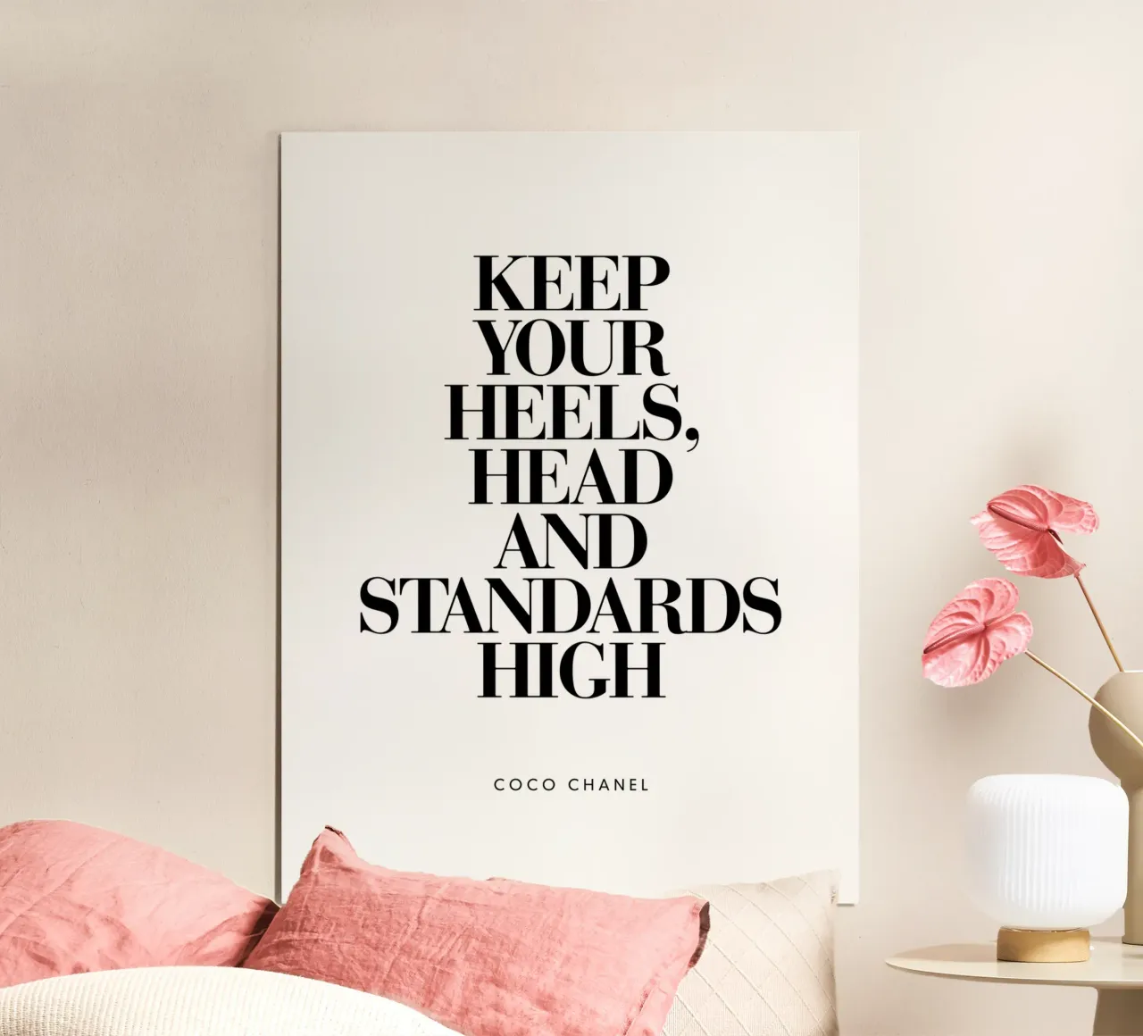 Houd je hielen, hoofd en normen hoog Typografie Ontwerp hahnemühle van THE MOTIVATED TYPE