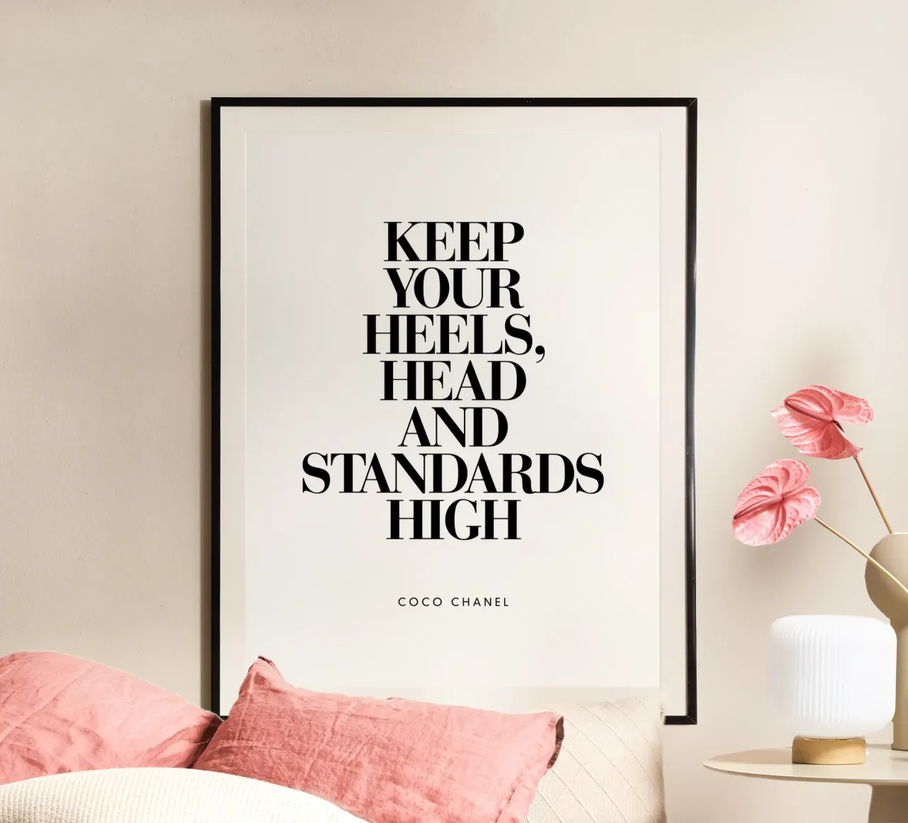 Houd je hielen, hoofd en normen hoog Typografie Ontwerp hahnemühle van THE MOTIVATED TYPE