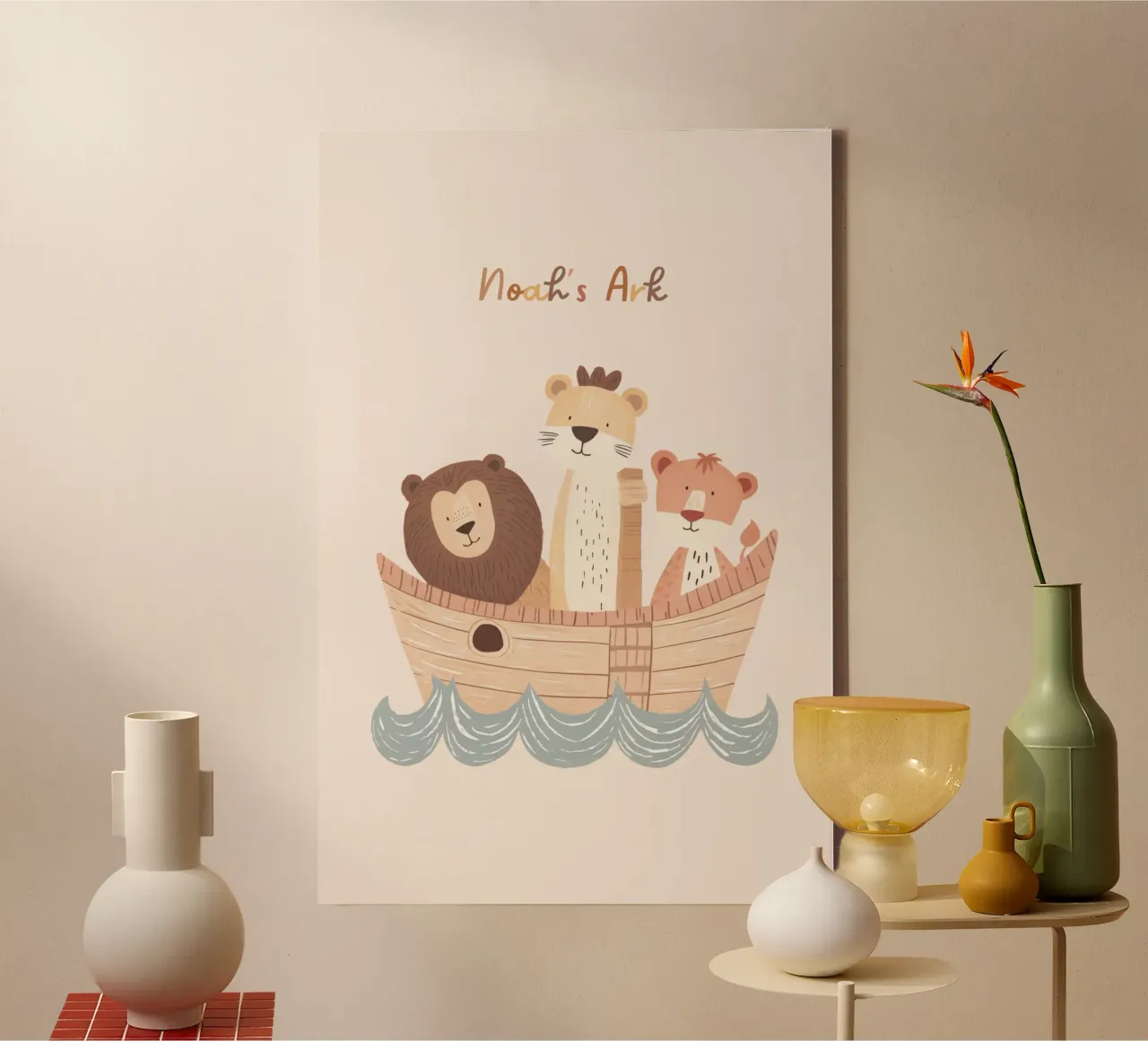 Noah`s Arc tela con Cornice a cassetta da treechild