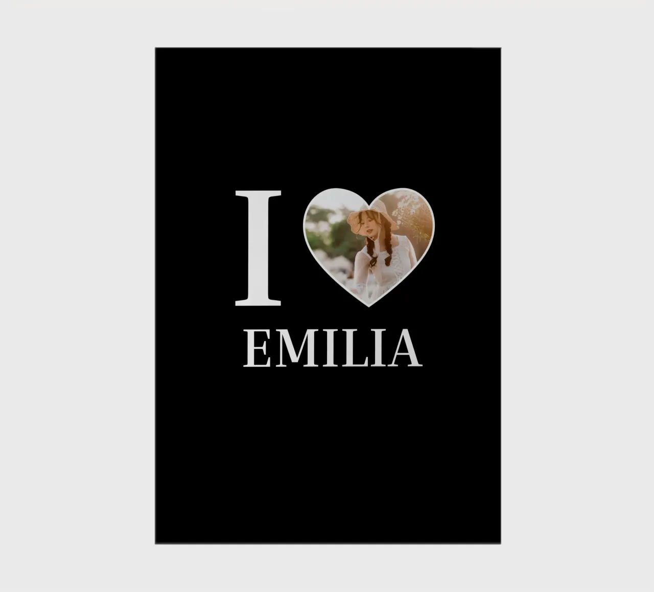Personalized I Love Custom Photo & Name Valentine notebook by Personalized Art