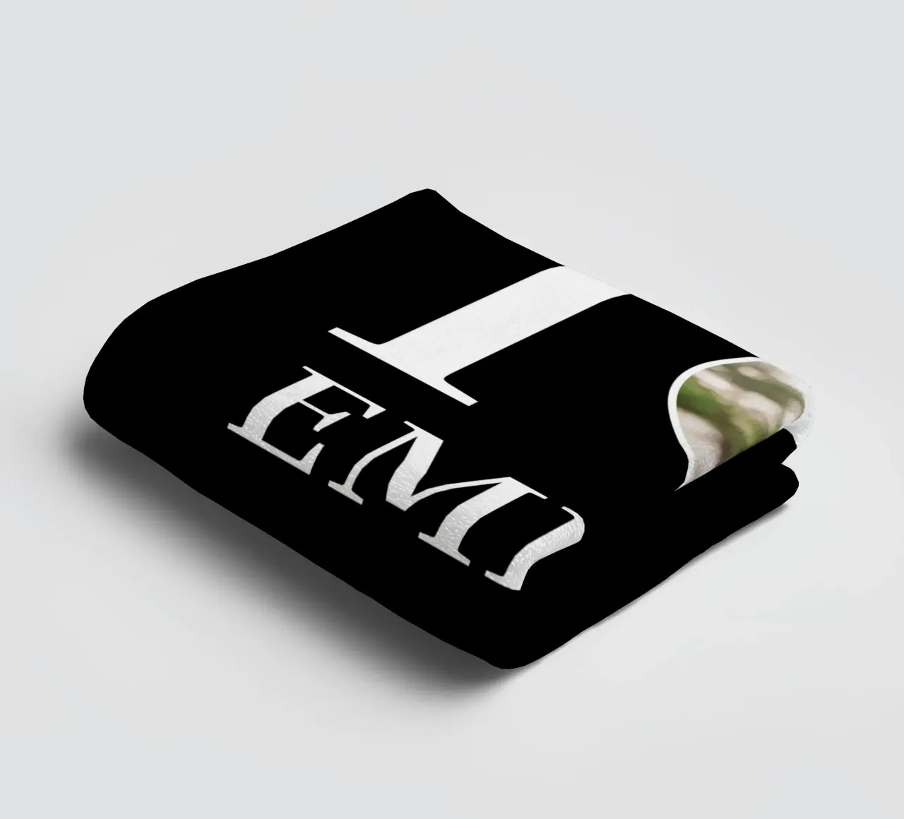 Personalized I Love Custom Photo & Name Valentine towel by Personalized Art