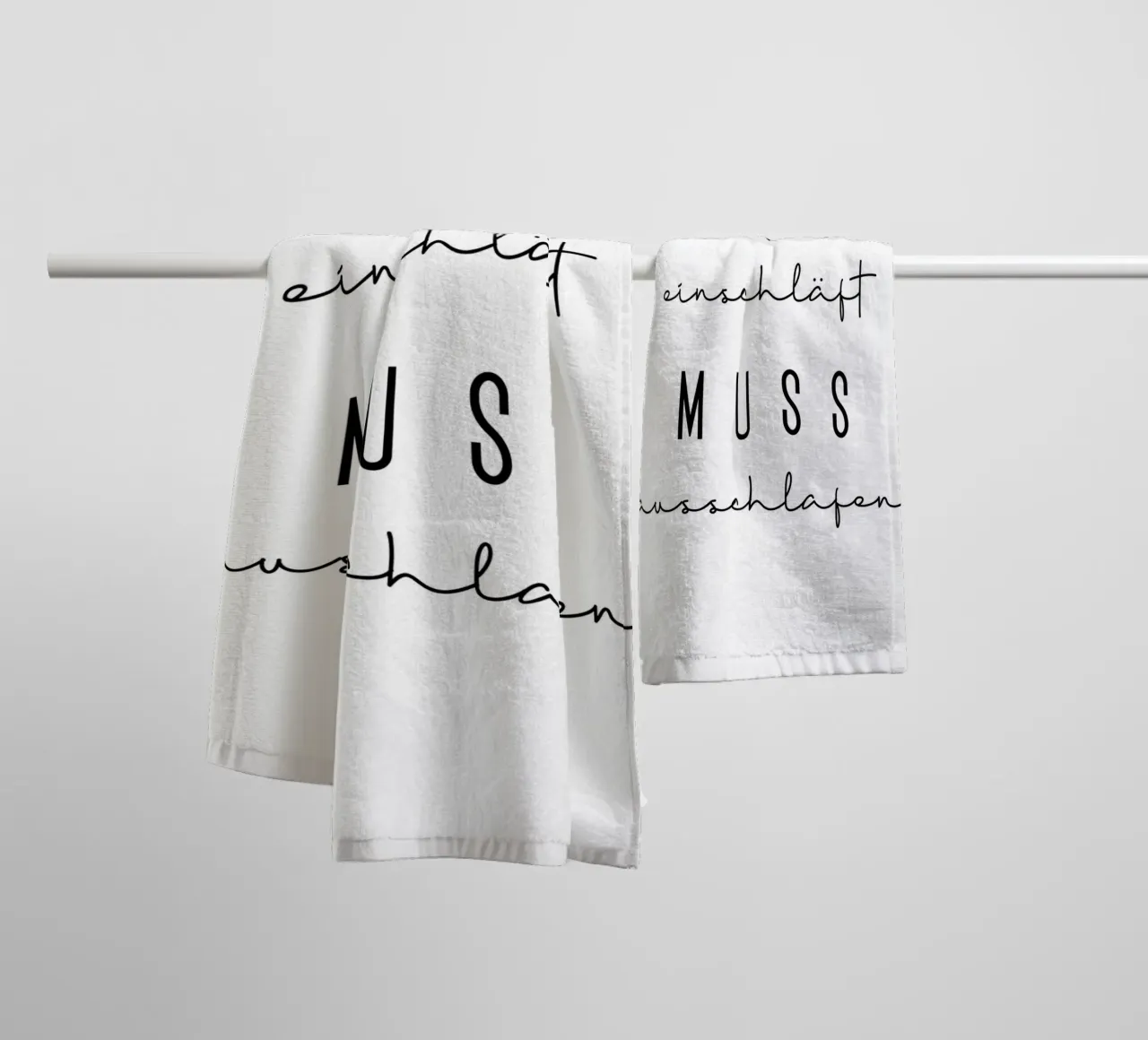 Wer einschläft muss ausschlafen towel by BAINAI