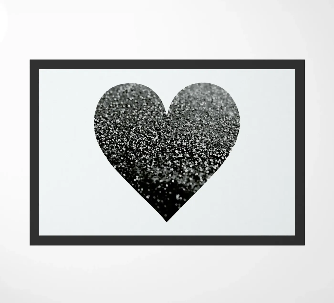 Zwart hart deurmat van Monika Strigel