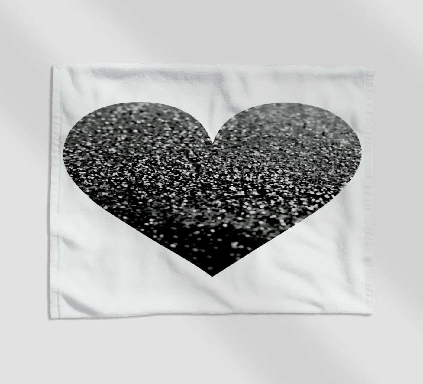 Black Heart beach towel by Monika Strigel
