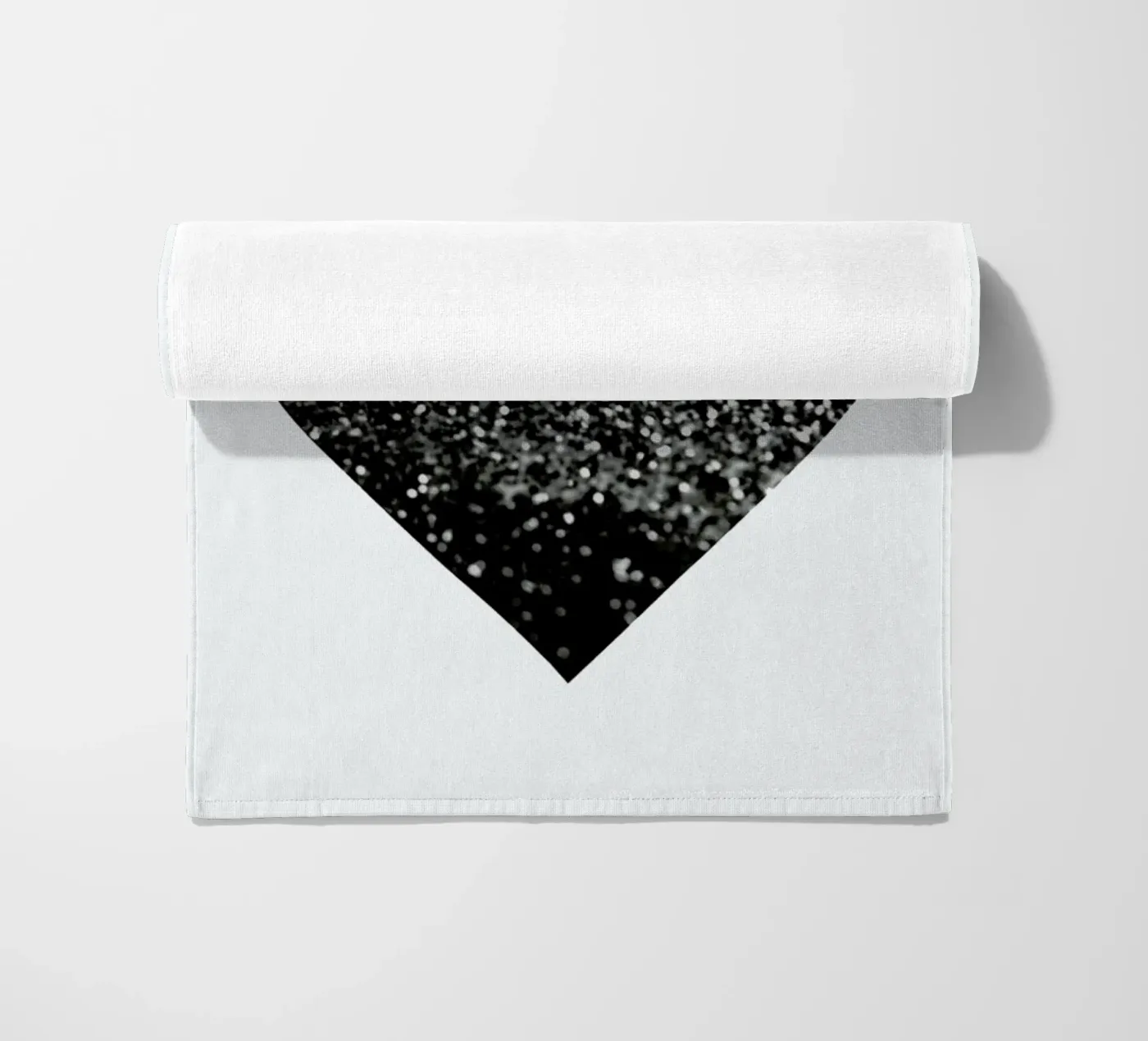 Black Heart beach towel by Monika Strigel