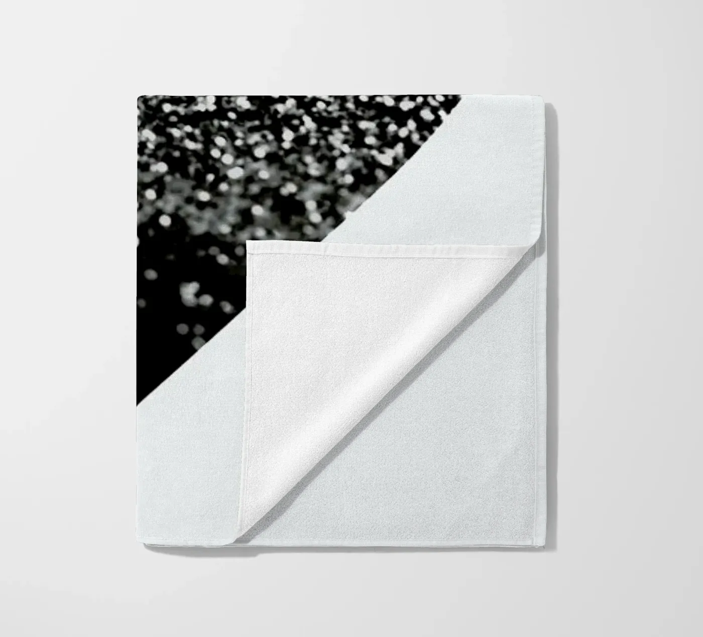 Black Heart beach towel by Monika Strigel