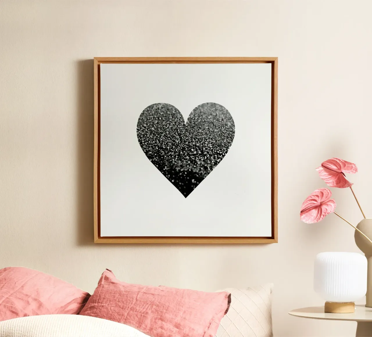 Cuore nero tela da Monika Strigel