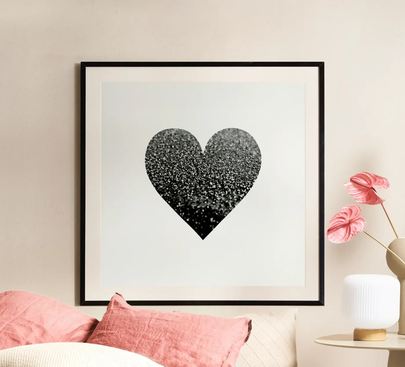 Black Heart poster van Monika Strigel