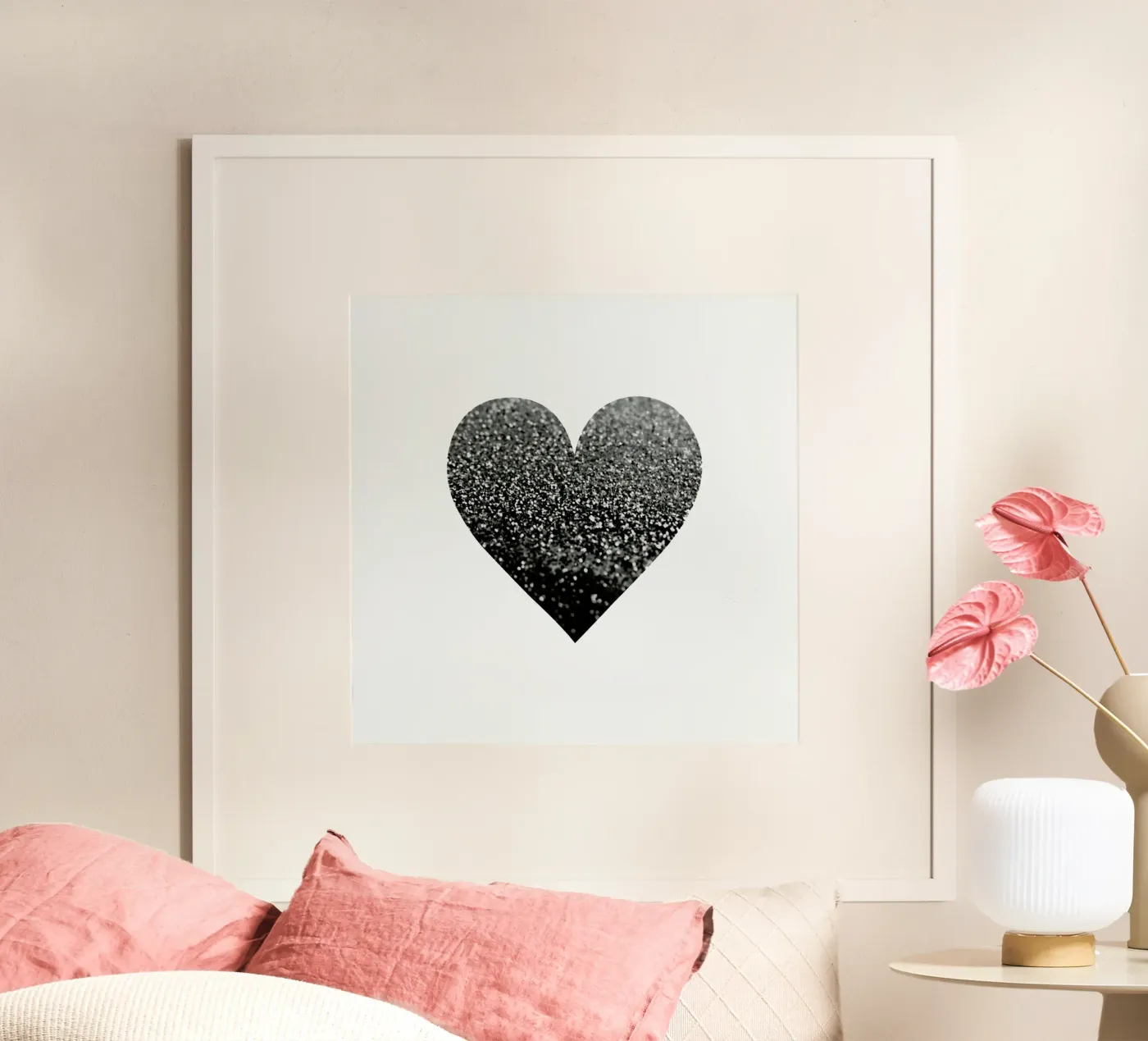 Black Heart poster van Monika Strigel