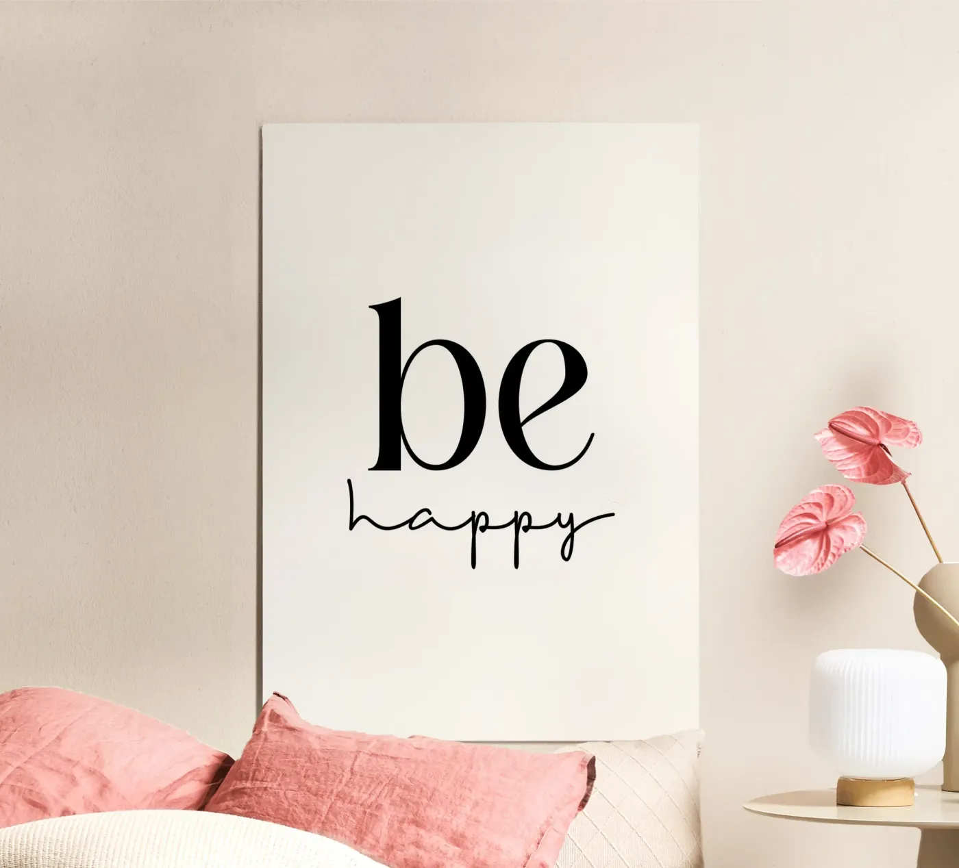 Be happy poster by BAINAI QUOTES