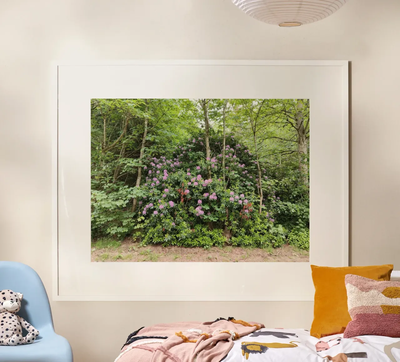 On my way home poster with wooden frame by gtobonart