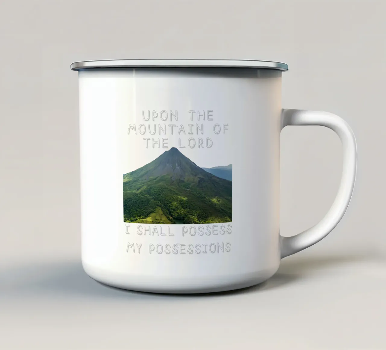 Prodotti a tema cristiano tazza in smalto da Lionandlamb