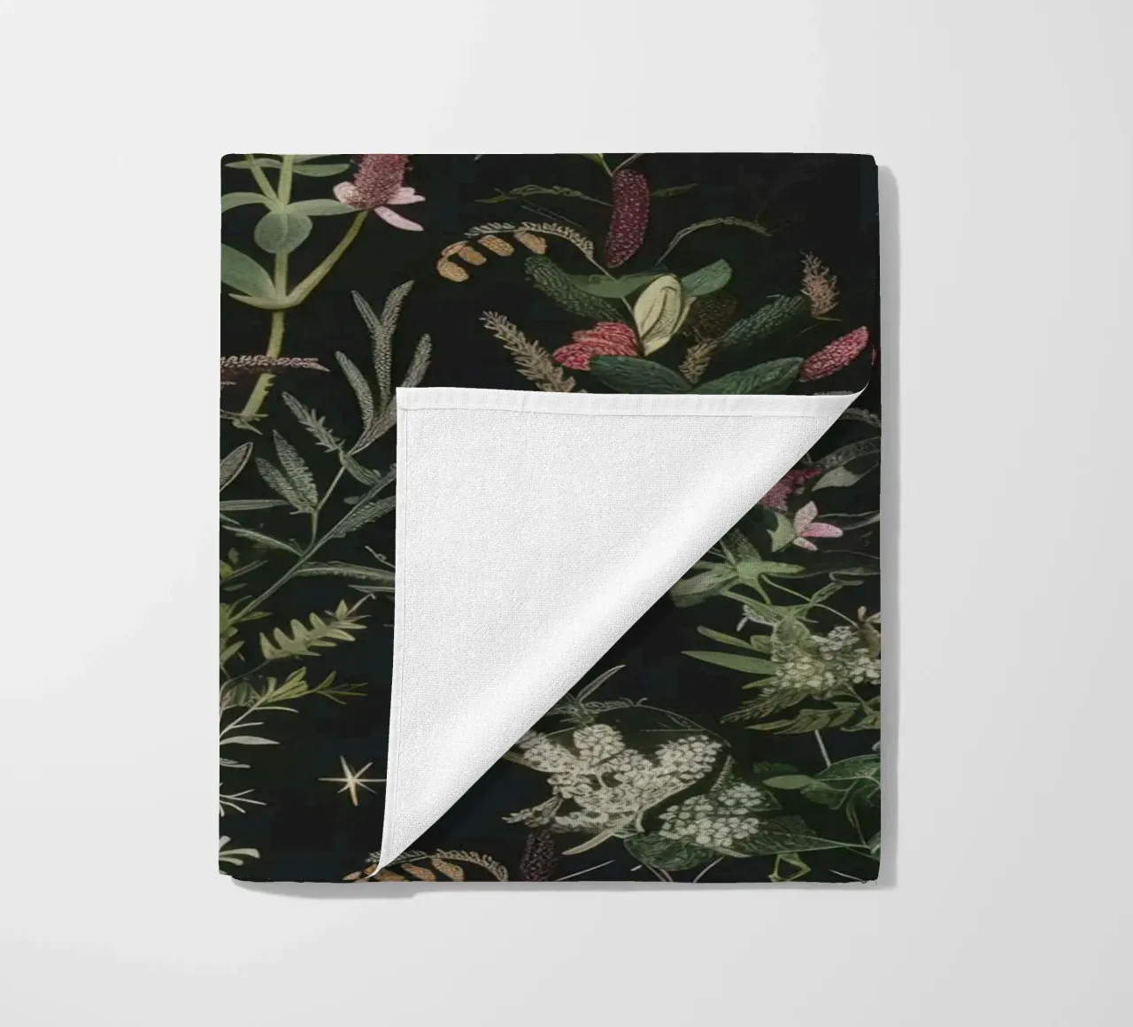 Luna Piena Stelle Botaniche Foresta Boho Retro Floreale telo mare da Gentle Echoes Art