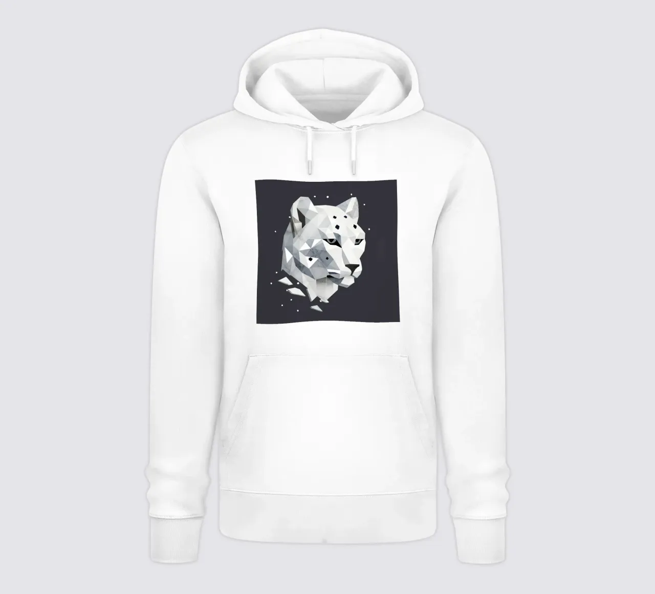 Leopardo delle nevi geometrico - eleganza della natura selvaggia felpa con cappuccio da namosh