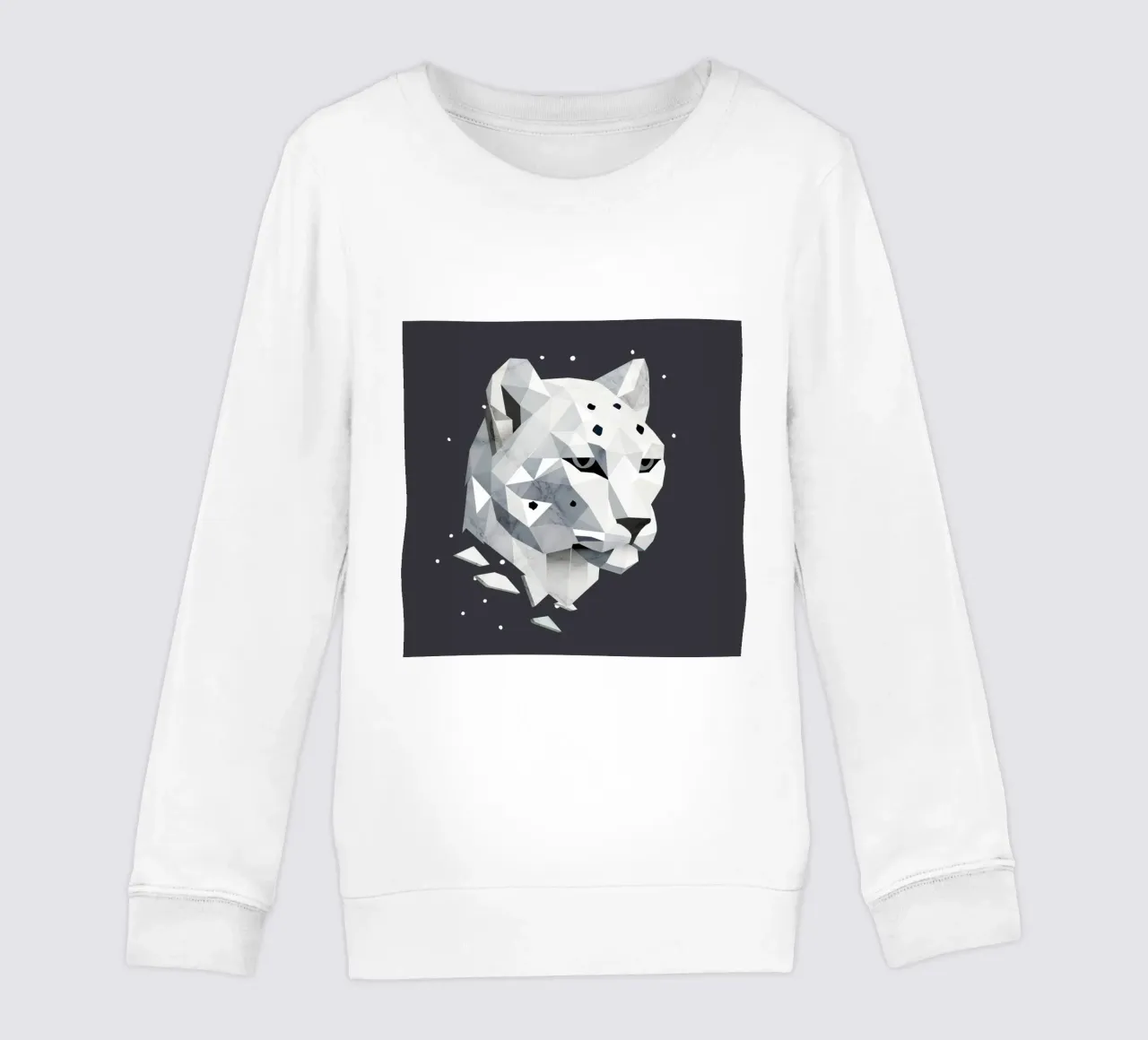 Leopardo delle nevi geometrico - eleganza della natura selvaggia felpa bambino da namosh