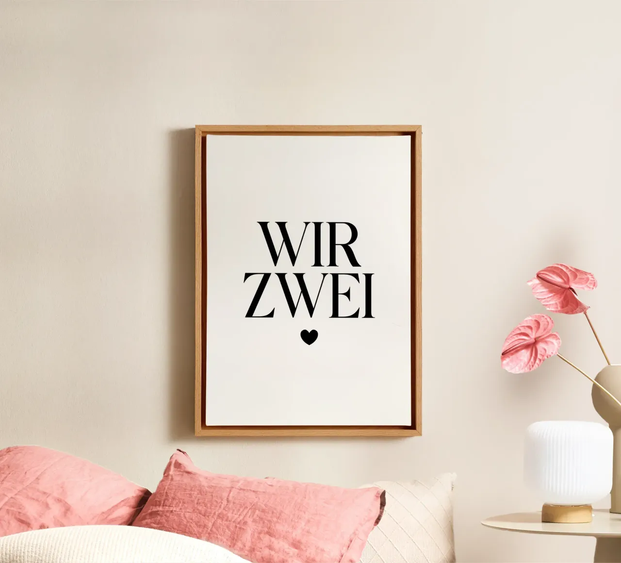 Wir zwei tela con Cornice a cassetta da BAINAI