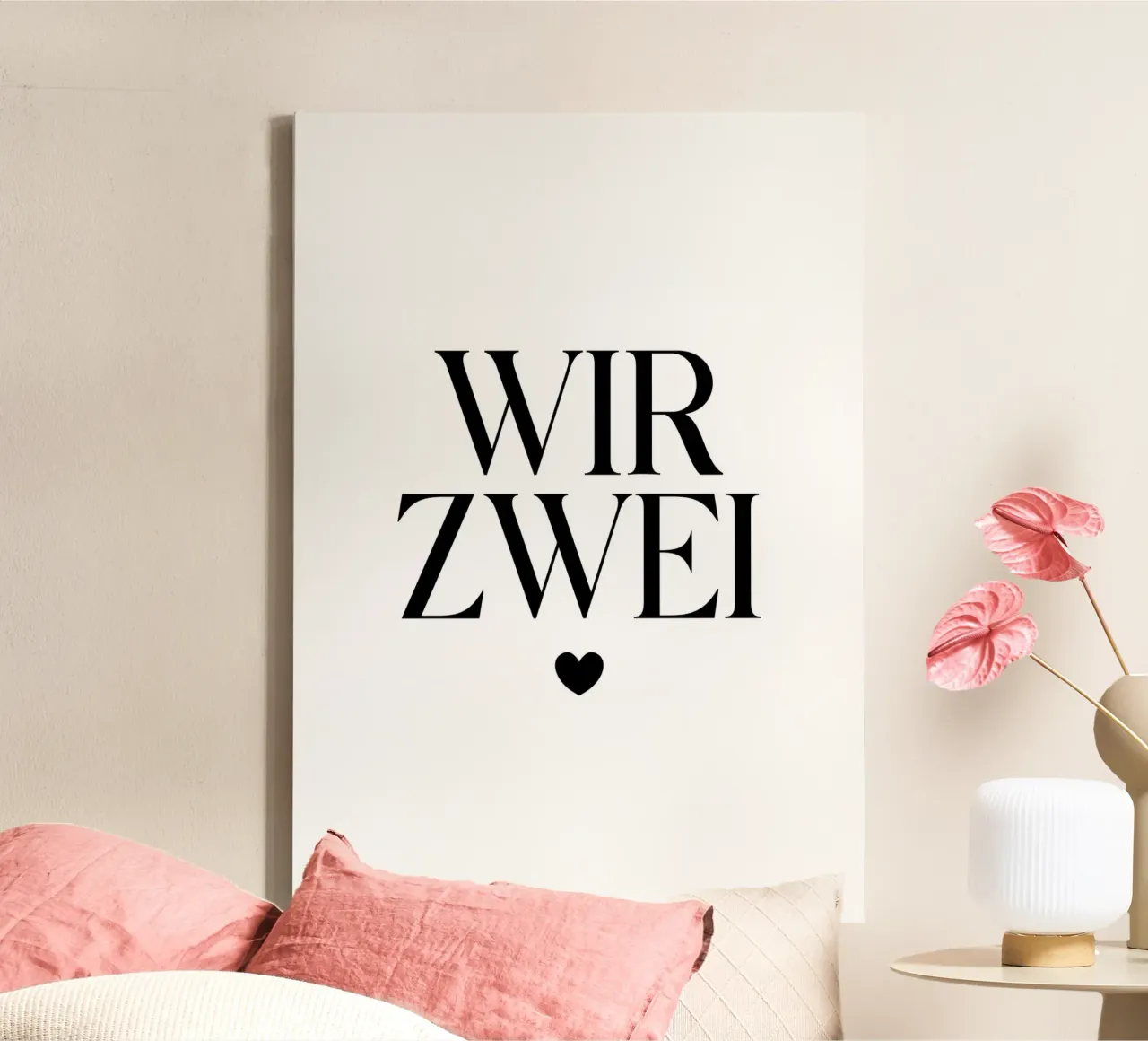Wir zwei tela con Cornice a cassetta da BAINAI