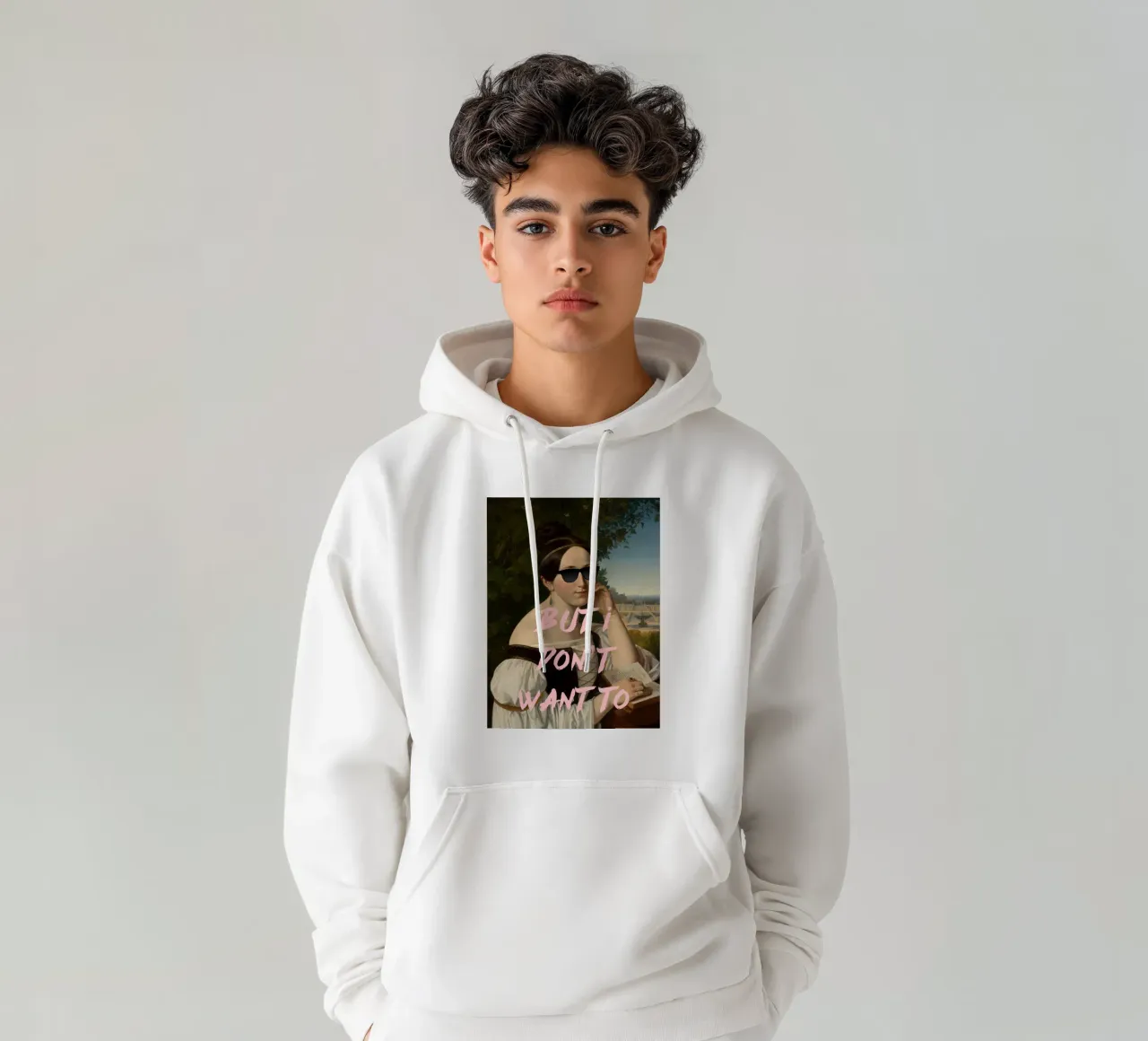 BUT I DON’T WANT TO felpa con cappuccio da ramosashop