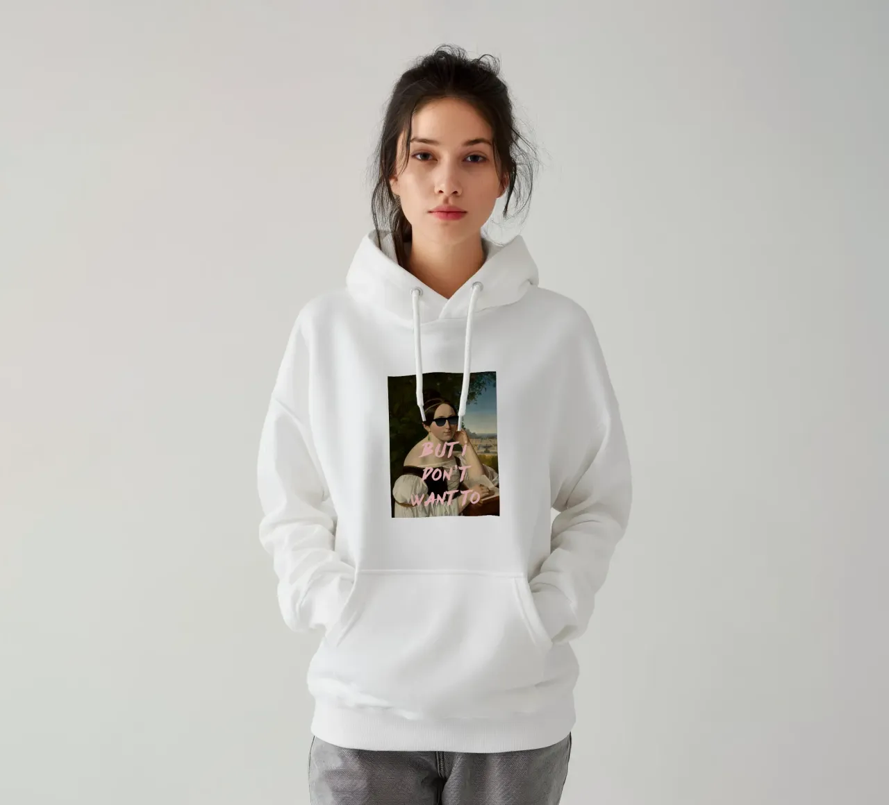 BUT I DON’T WANT TO felpa con cappuccio da ramosashop