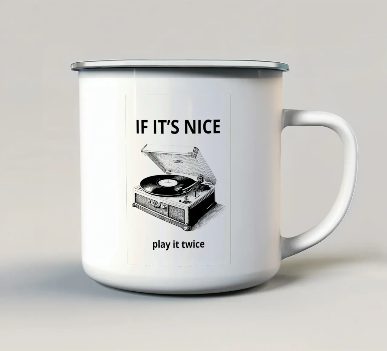 IF IT'S NICE emaille mok van ramosashop