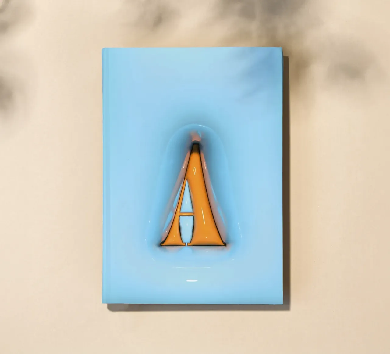 Bubblegum Inflate Initials A Blue notebook by Malou-Studio