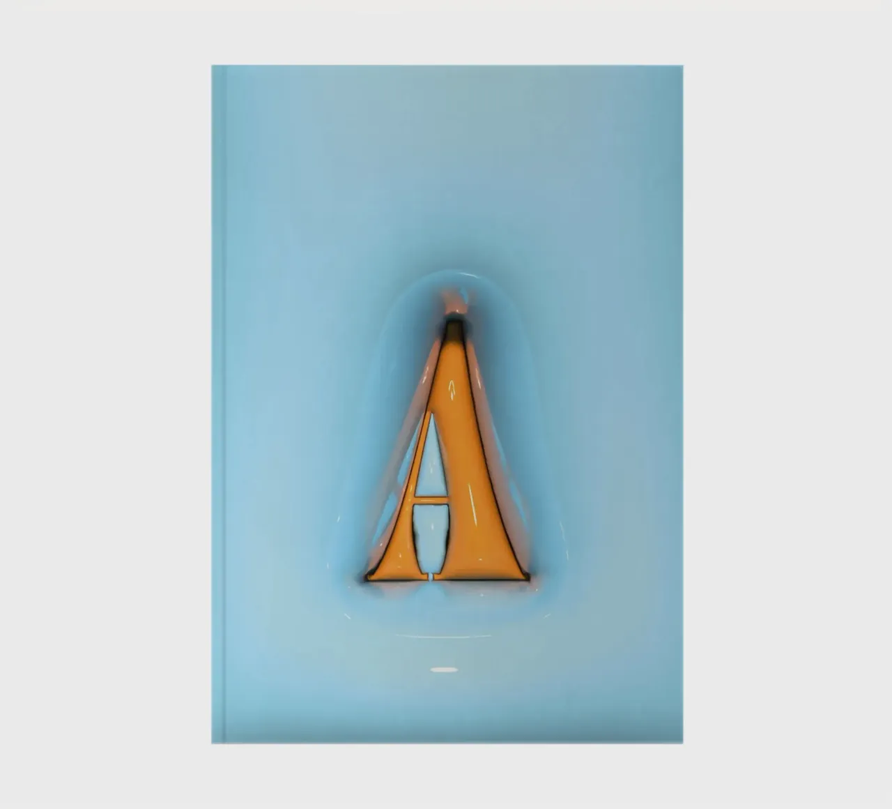 Bubblegum Inflate Initials A Blue notebook by Malou-Studio