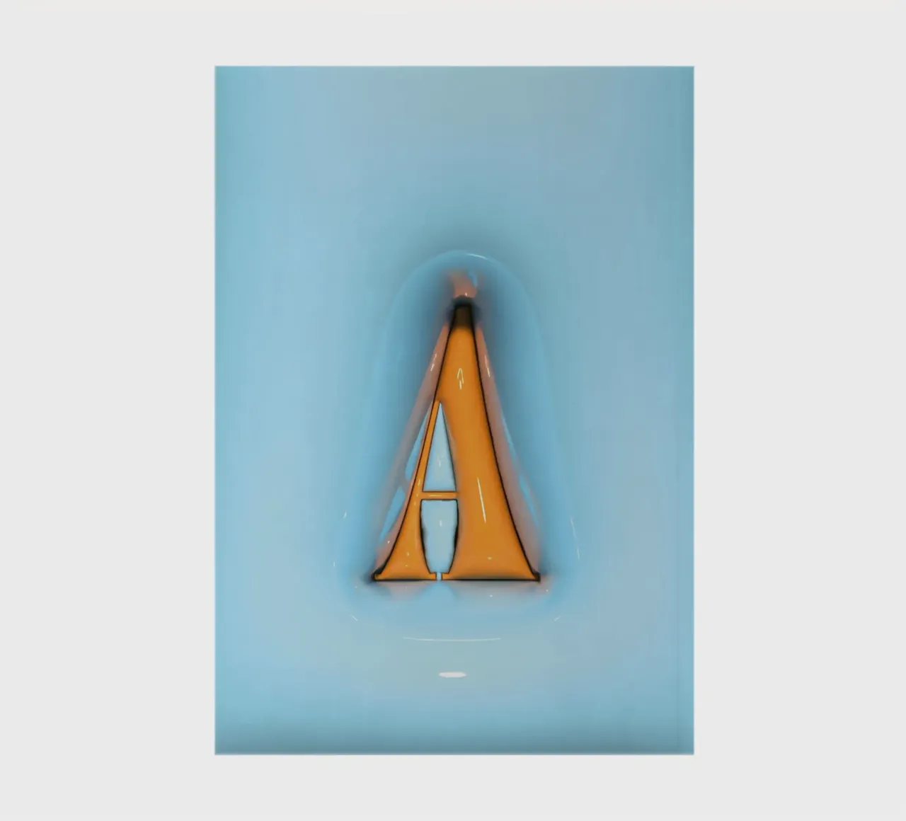 Bubblegum Inflate Initials A Blue notebook by Malou-Studio