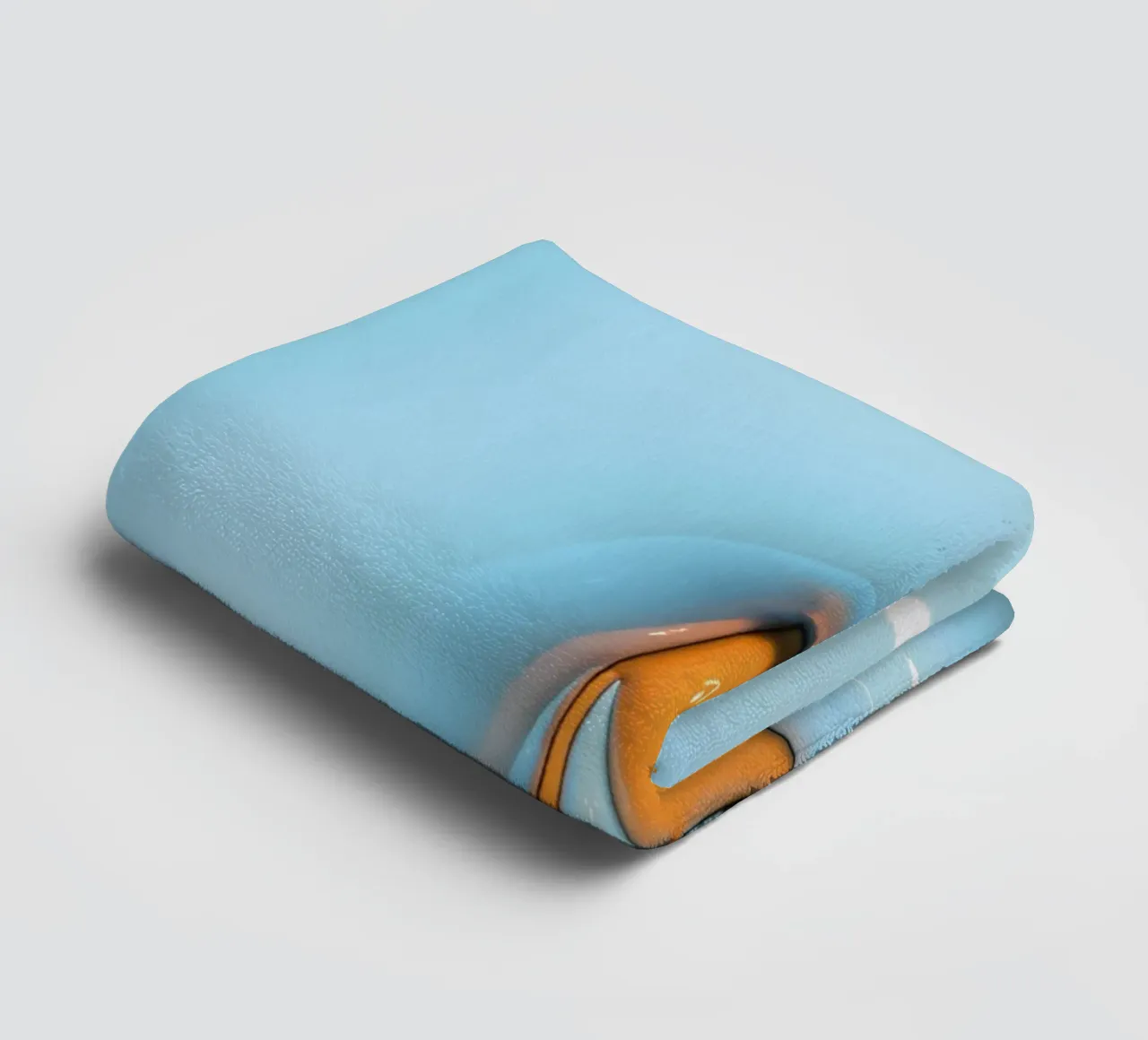 Bubblegum Inflate Initials A Blue towel by Malou-Studio