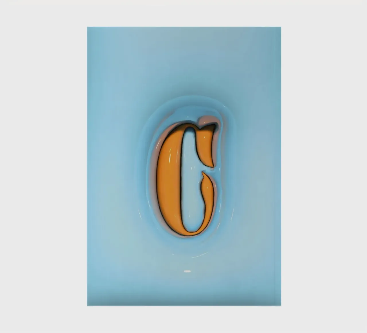 Bubblegum Inflate Initials C Blue notebook by Malou-Studio